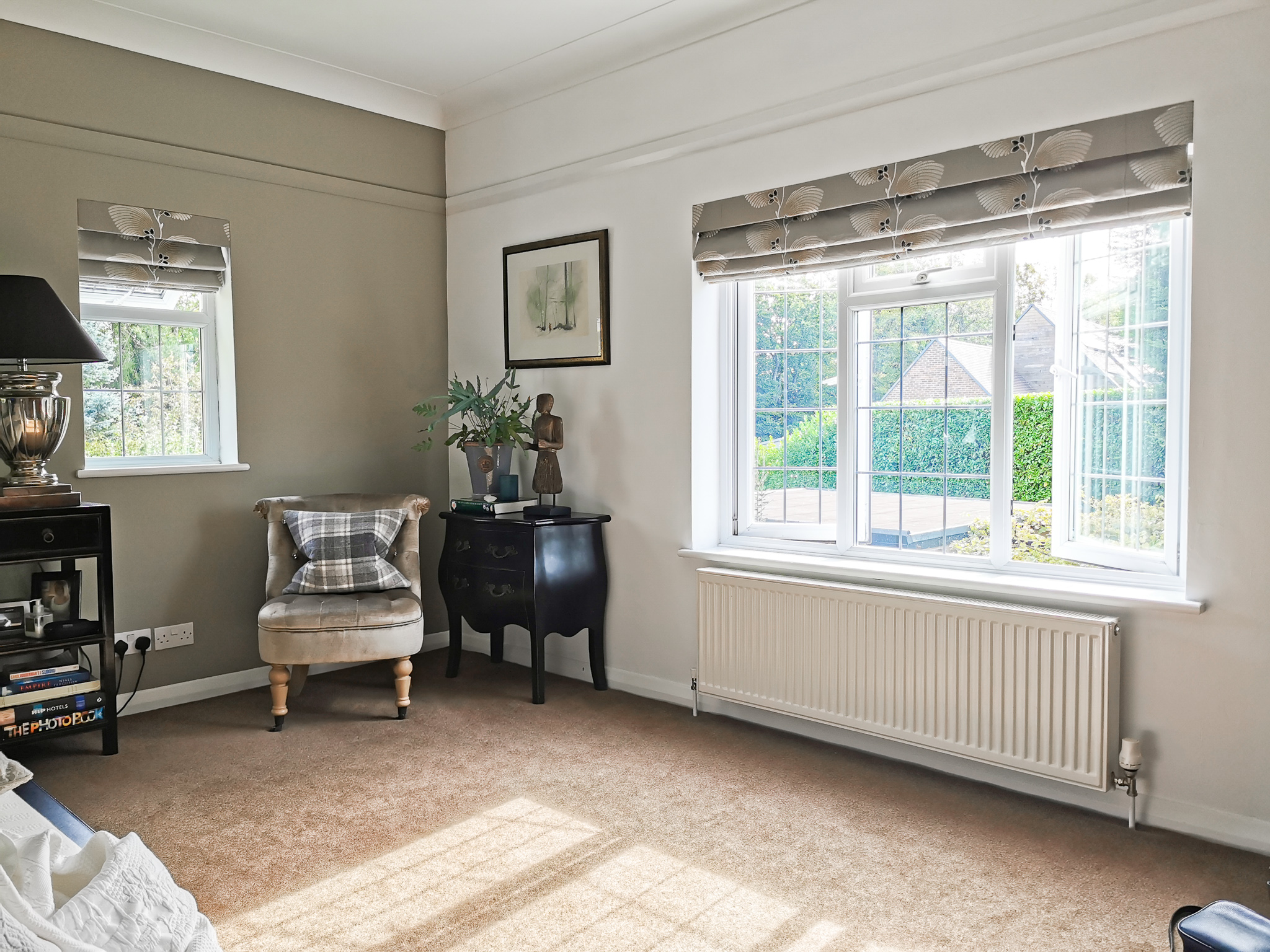 Matching roman blinds with fascia