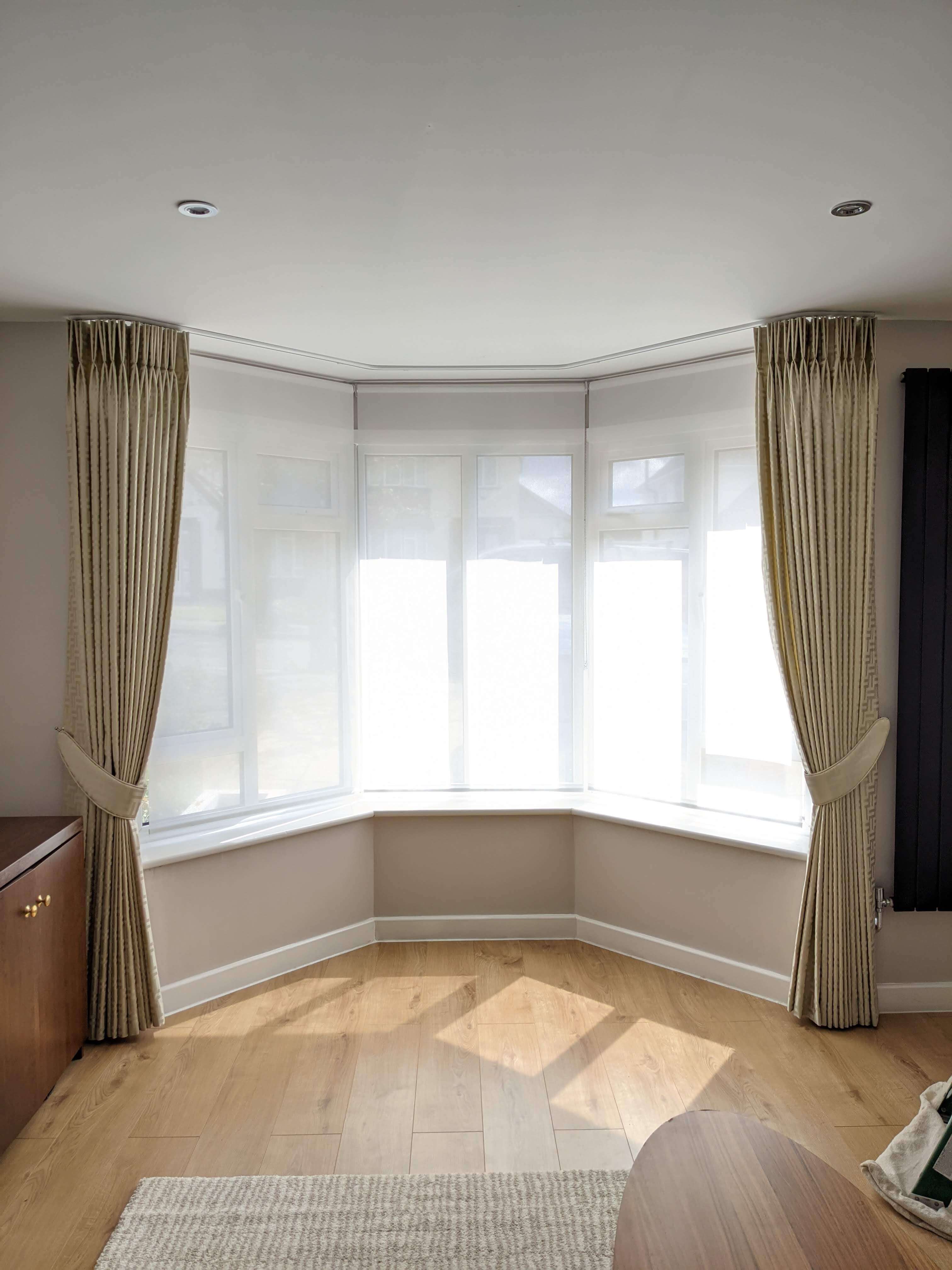 Bay Window Curtains & Sheer Roller Blinds
